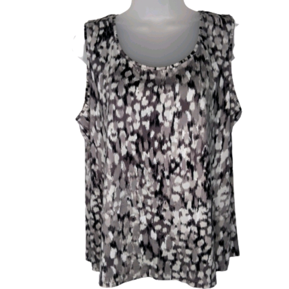 212 Collection animal print sleeveless top size LG